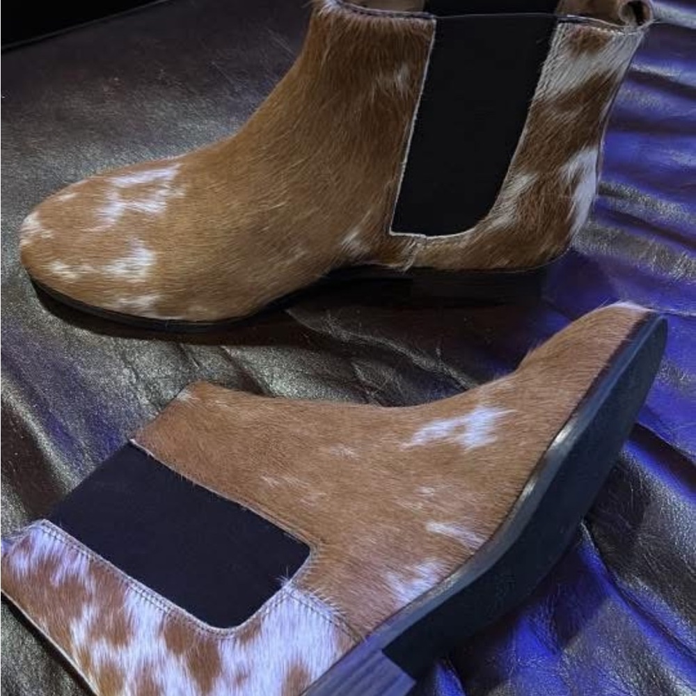 Brown and Black Women's Ankle Boots